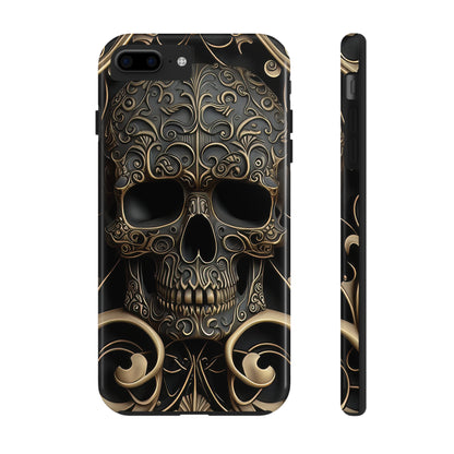 Metallic Chrome Skulls and classic Designed 2 Tough Phone Cases