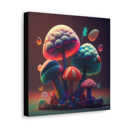 Beautiful Mushroom Luminating Colorful Bliss 5 Canvas Gallery Wraps