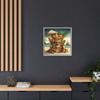 Tiki Dreams by the Shore, Art Print — Colorful Modern Wall Canvas