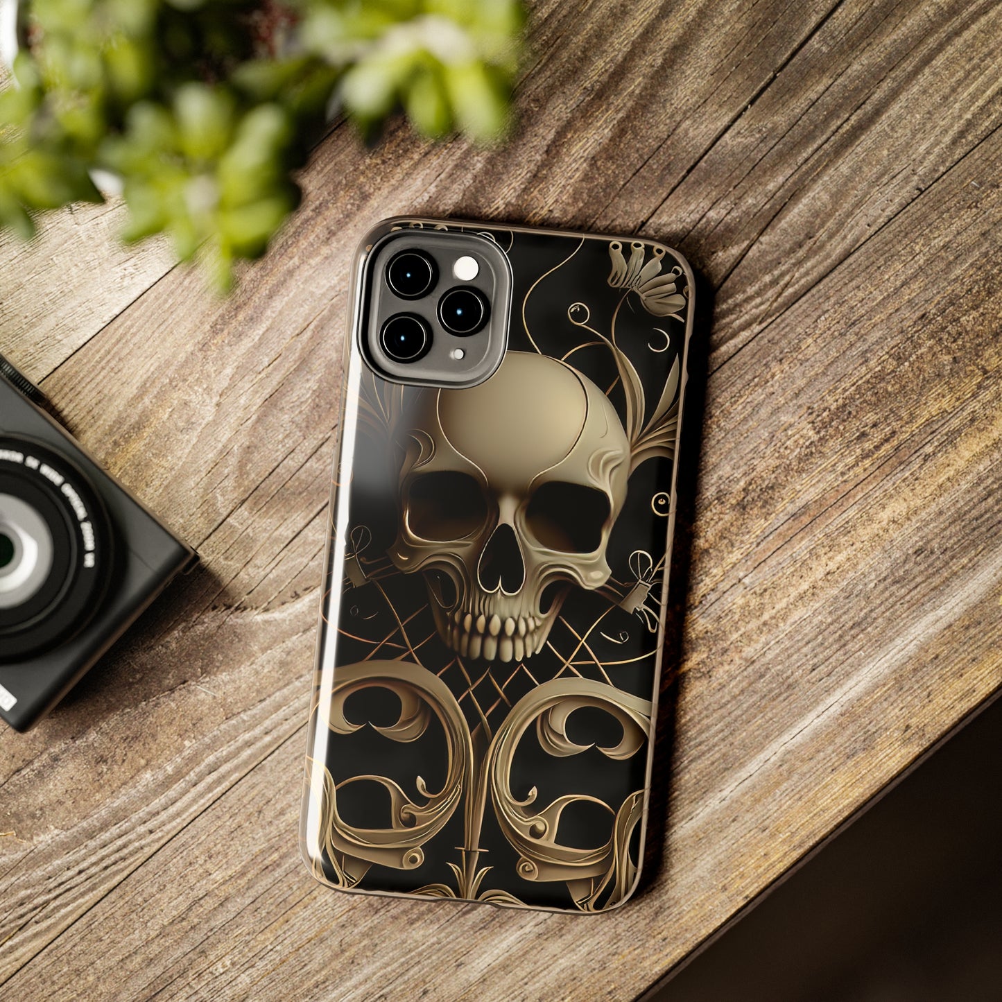 Metallic Chrome Skulls and classic Designed 1 Tough Phone Cases