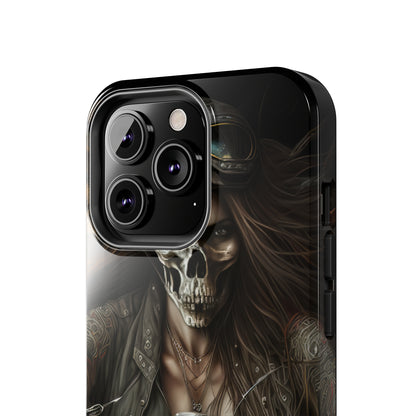 Skull Motorcycle Rider, Ready to Tear Up Road On Beautiful Bike 10 Tough Phone Cases