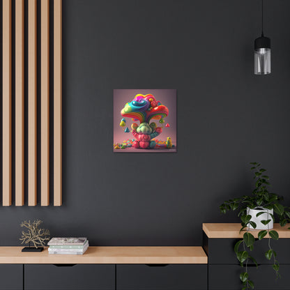 Gummy-Candy Style Mushroom Fun Bliss Cute Animal Canvas Gallery Wraps