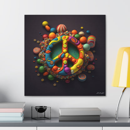 Fantastic Gummie Hippie Peace Sign 5 Canvas Gallery Wraps