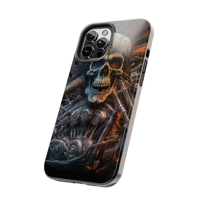 Skull Motorcycle Rider, Ready to Tear Up Road On Beautiful Bike 8 Tough Phone Cases