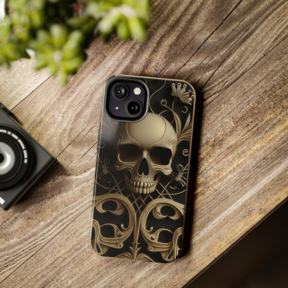 Metallic Chrome Skulls and classic Designed 1 Tough Phone Cases