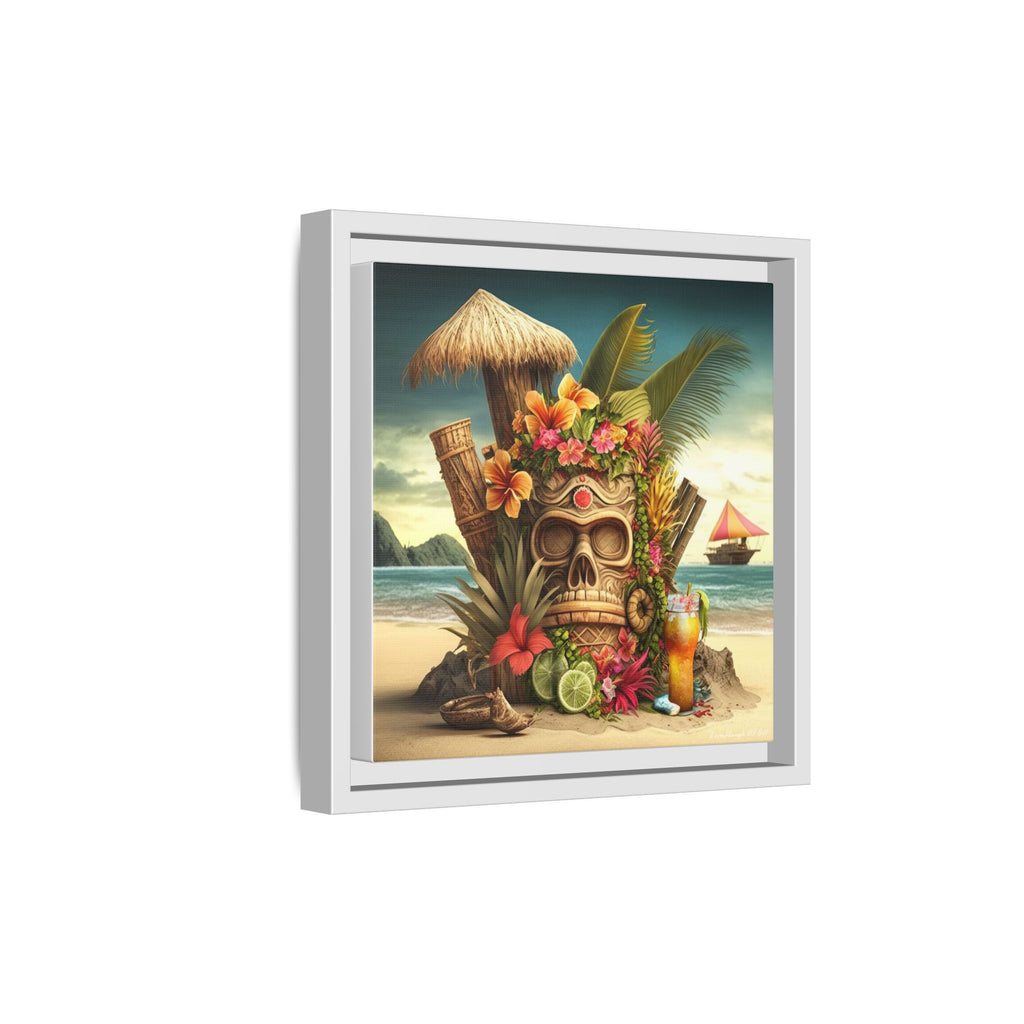 Tiki Dreams by the Shore, Art Print — Colorful Modern Wall Canvas