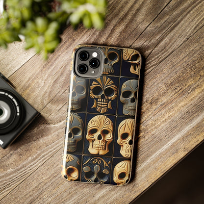 Metallic Chrome Skulls and classic Designed 17 Tough Phone Cases