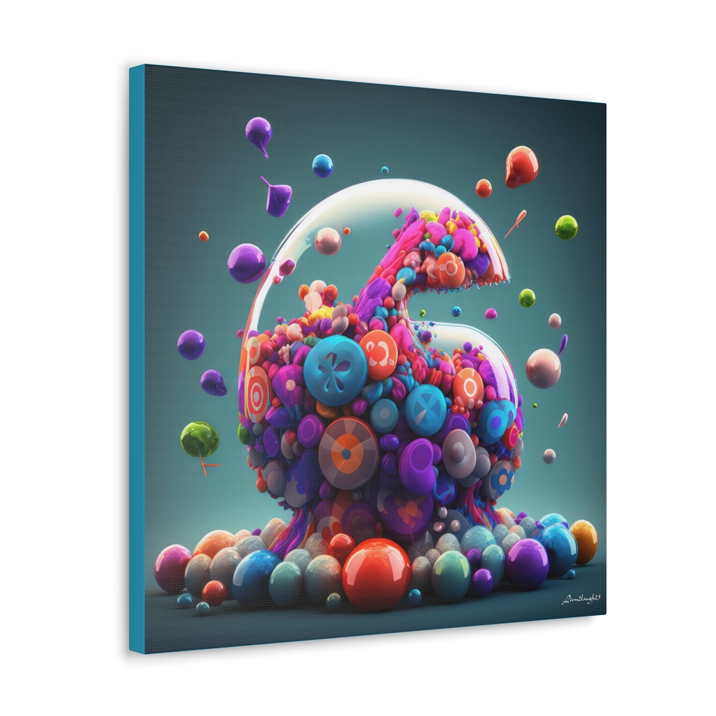 Candy Gummy Colorful Candy Like Jar Bliss Canvas Gallery Wraps