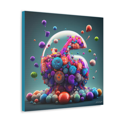 Candy Gummy Colorful Candy Like Jar Bliss Canvas Gallery Wraps