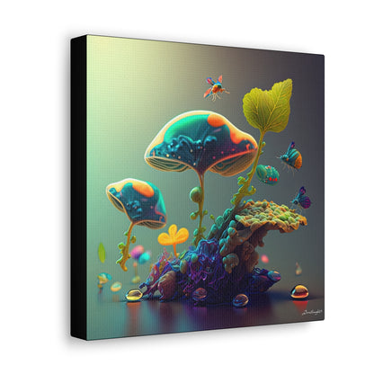 Beautiful Mushroom Luminating Colorful Bliss 6 Canvas Gallery Wraps