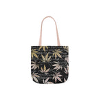 Gold And Black 420 Weed Marijuana Leaf Polyester Canvas Tote Bag (AOP)