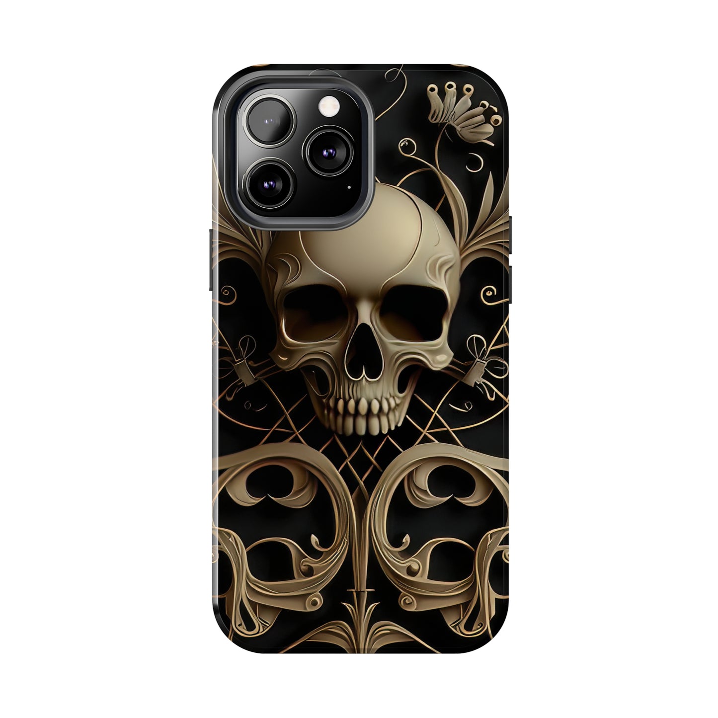 Metallic Chrome Skulls and classic Designed 1 Tough Phone Cases