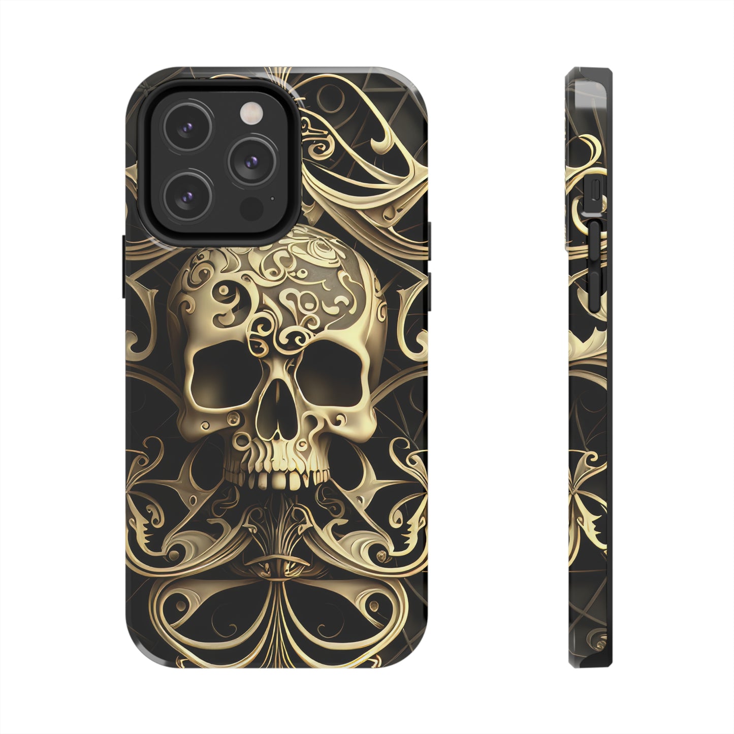 Metallic Chrome Skulls and classic Designed 7 Tough Phone Cases