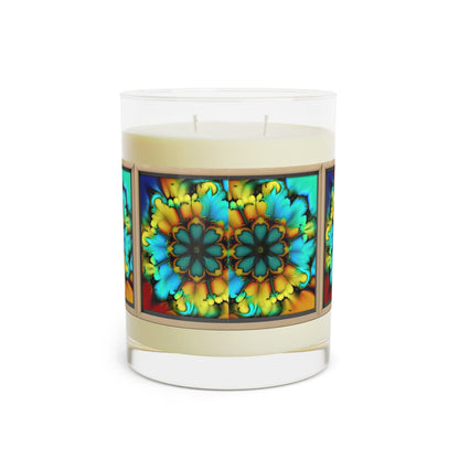 Bold And Beautiful Tie Dye B 3 Blue Yellow Scented Candle - Full Glass, 11oz