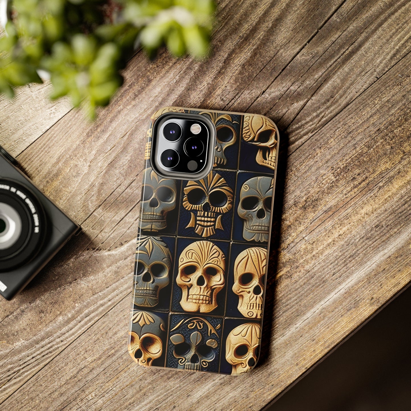 Metallic Chrome Skulls and classic Designed 17 Tough Phone Cases