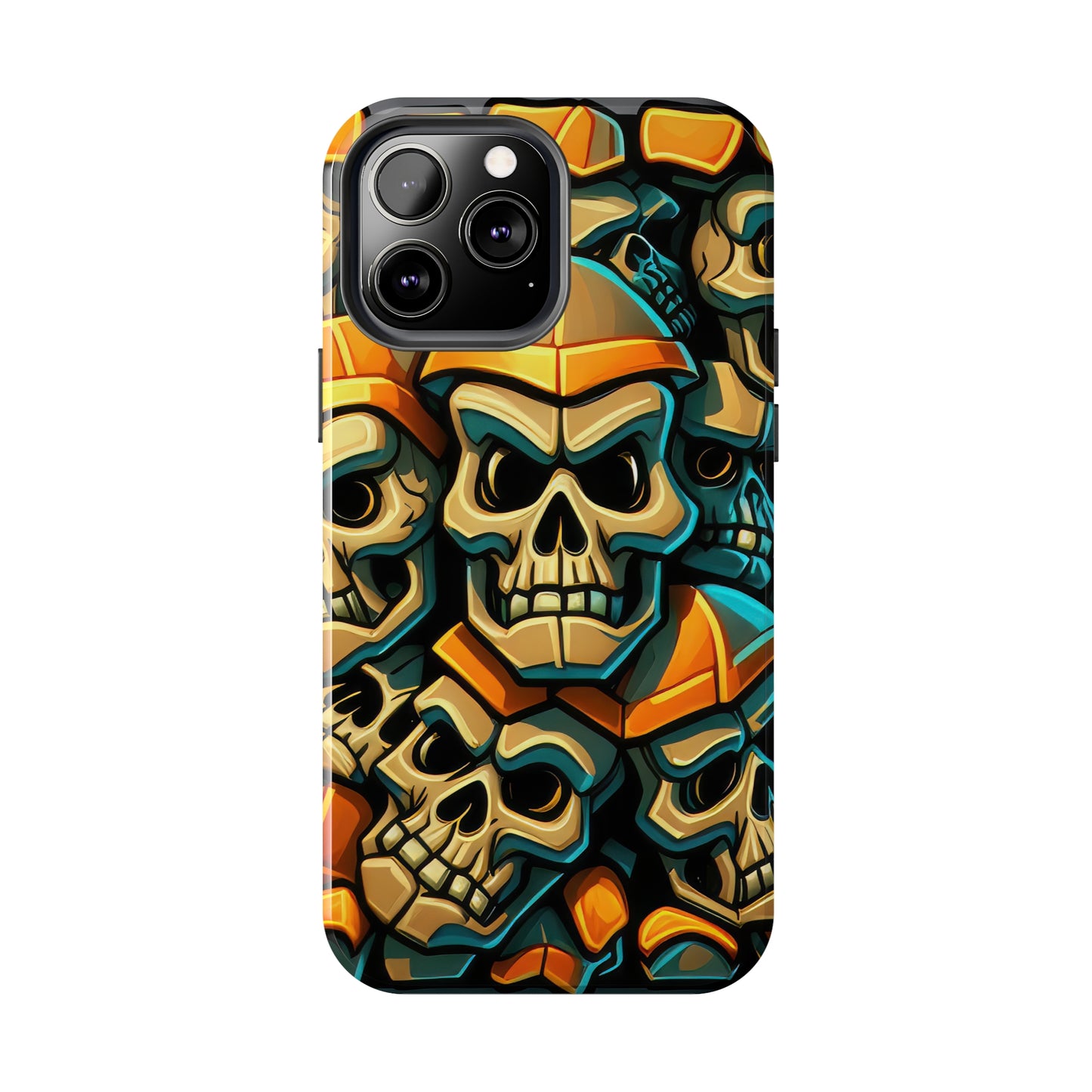 Metallic Chrome Skulls and classic Designed 16 Tough Phone Cases