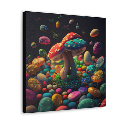 Beautiful Mushroom Luminating Colorful Bliss Canvas Gallery Wraps