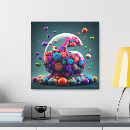 Candy Gummy Colorful Candy Like Jar Bliss Canvas Gallery Wraps