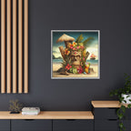 Tiki Dreams by the Shore, Art Print — Colorful Modern Wall Canvas