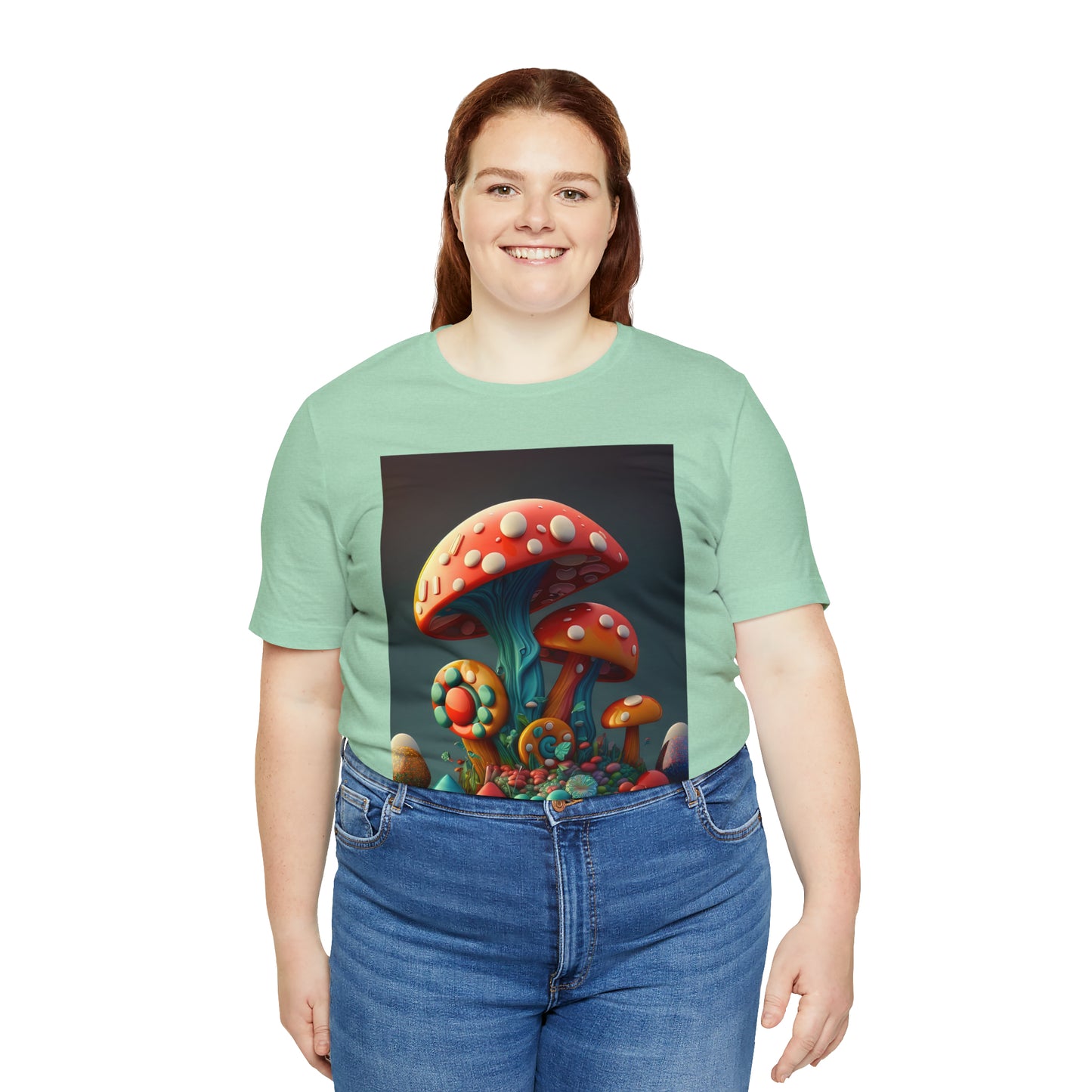 Hippie Mushroom Color Candy Style Design Style 6 Unisex Jersey Short Sleeve Tee