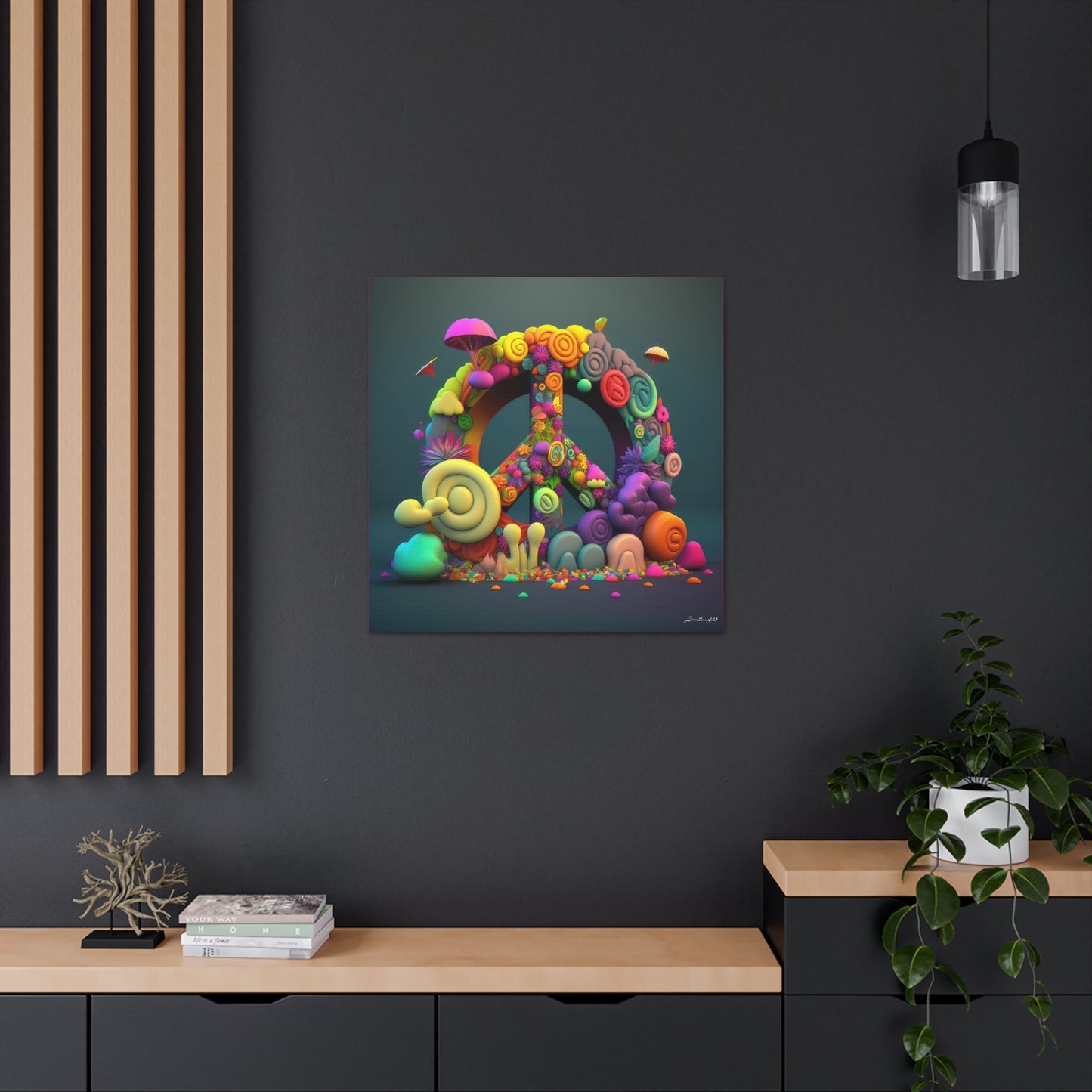 Fantastic Gummie Hippie Peace Sign Canvas Gallery Wraps