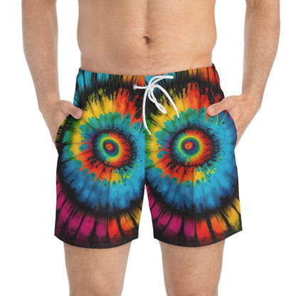 Bold And Beautiful Tie Dye Style Four B Swim Trunks (AOP)