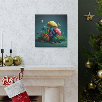 Beautiful Mushroom Luminating Colorful Bliss 4 Canvas Gallery Wraps