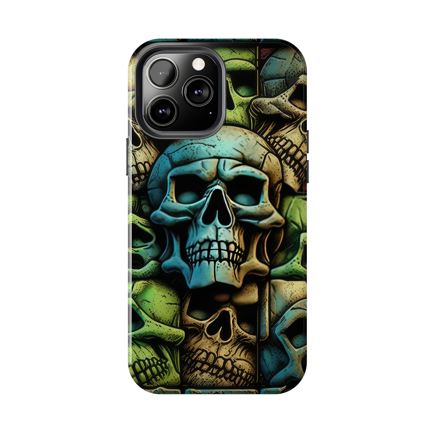 Metallic Chrome Skulls and classic Designed 13 Tough Phone Cases