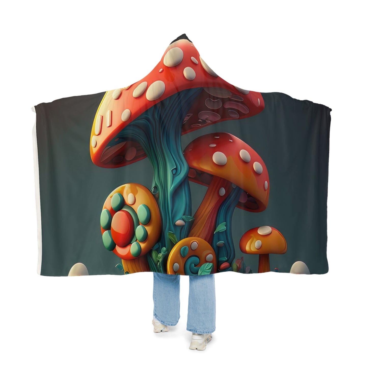 Hippie Mushroom Color Candy Style Design Style 4 Snuggle Blanket