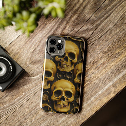 Metallic Chrome Skulls and classic Designed 18 Tough Phone Cases