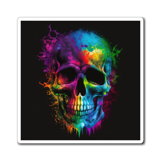 Bold And Beautiful Tie Dye Skulls, Style 5 Magnets