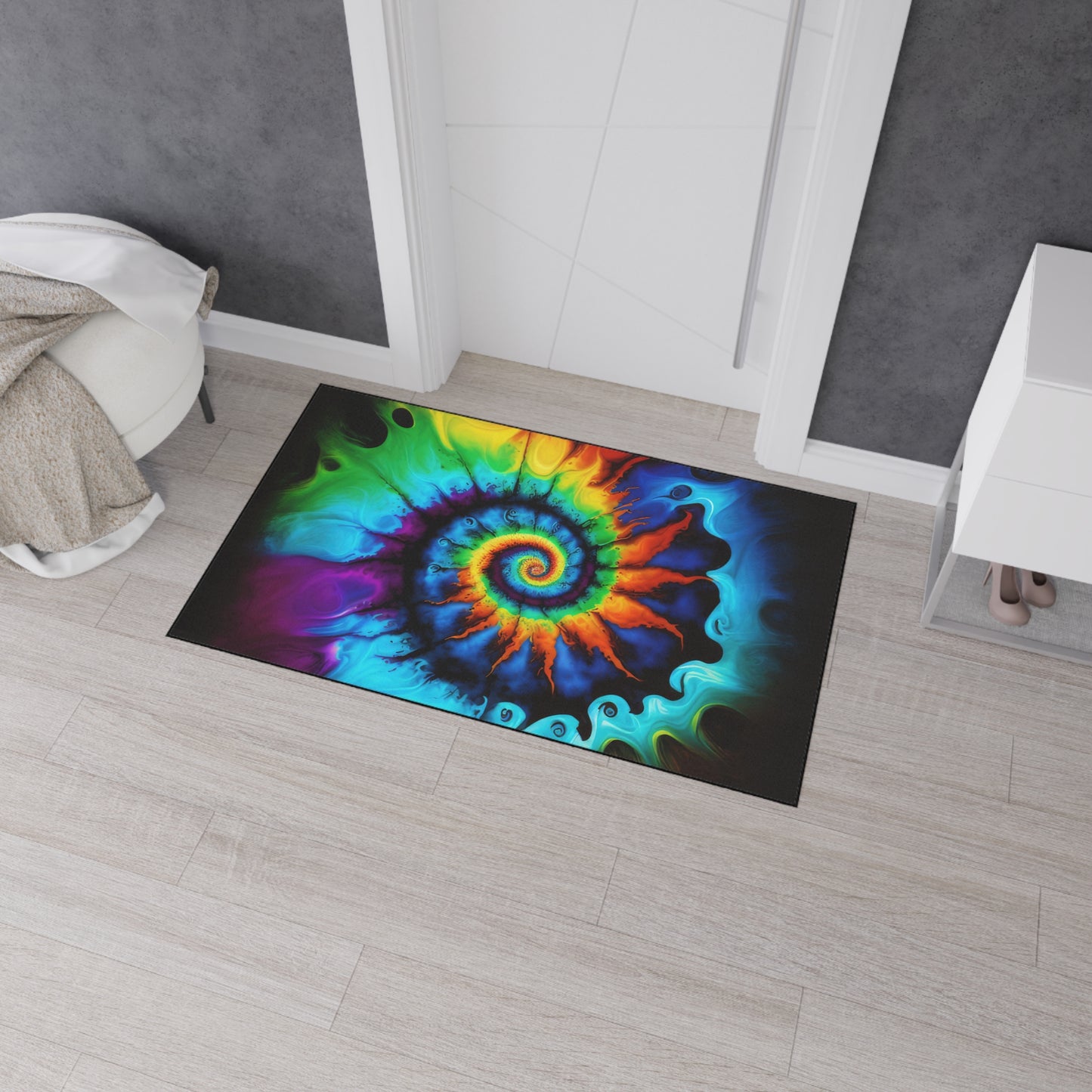 Bold And Beautiful Tie Dye Style One Heavy Duty Floor Mat