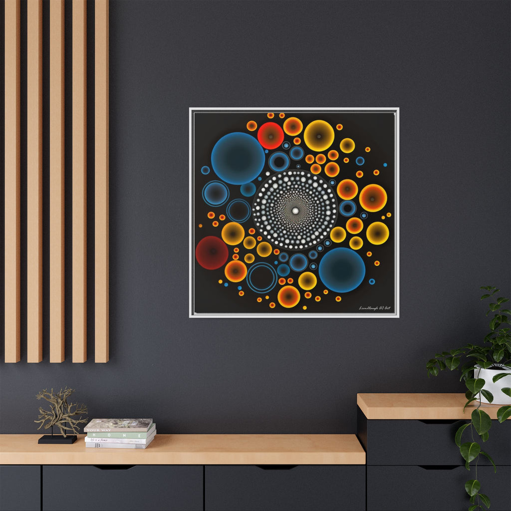 Harmonic Orbits, Matte Canvas, Framed (Multi-color)