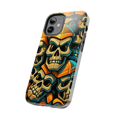 Metallic Chrome Skulls and classic Designed 16 Tough Phone Cases