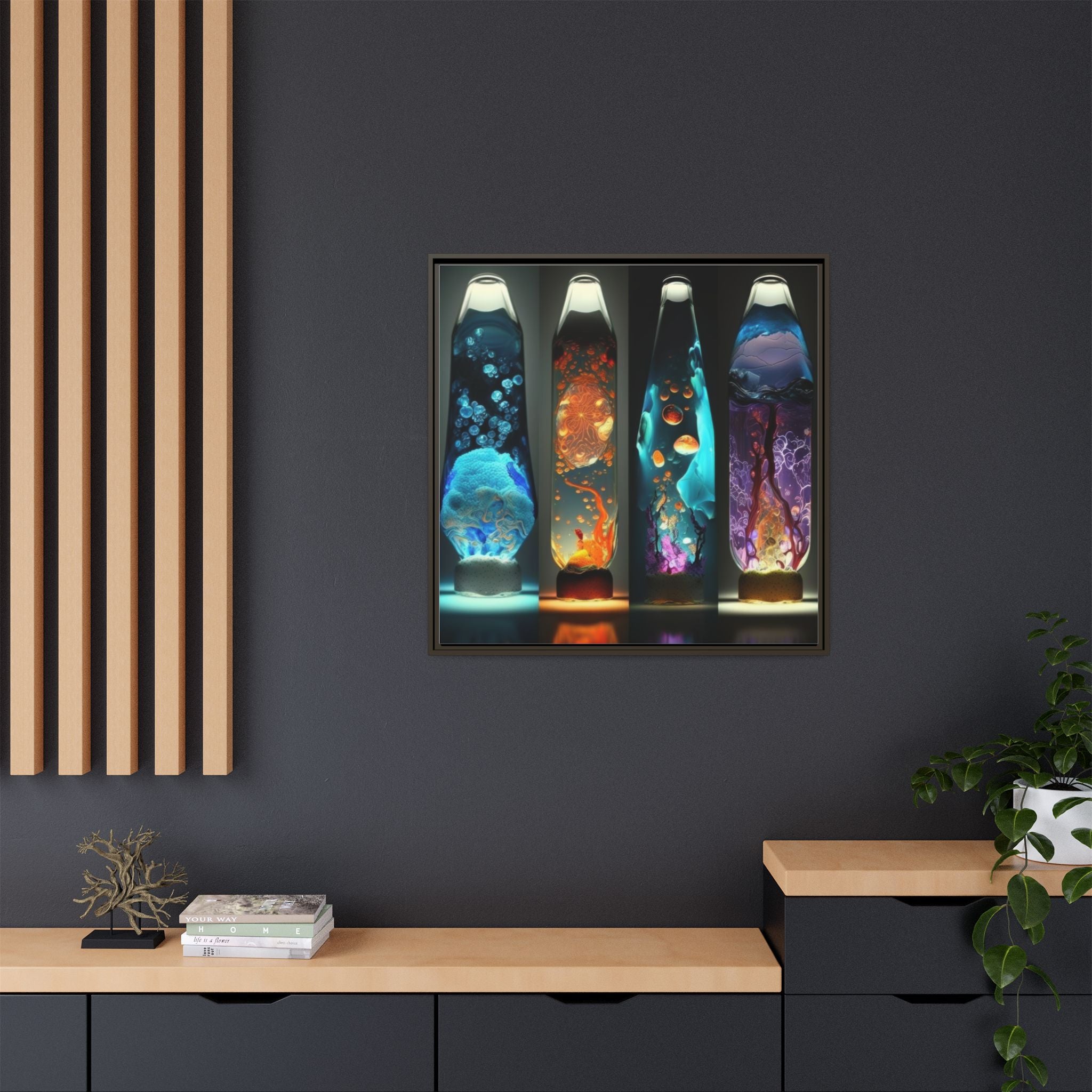 Elemental Currents, Art Print — Colorful Modern Wall Canvas