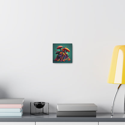 Beautiful Mushroom Luminating Colorful Bliss7 Canvas Gallery Wraps