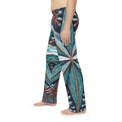 Beautiful Stars Abstract Star Style Blue And Red Men's Pajama Pants (AOP)