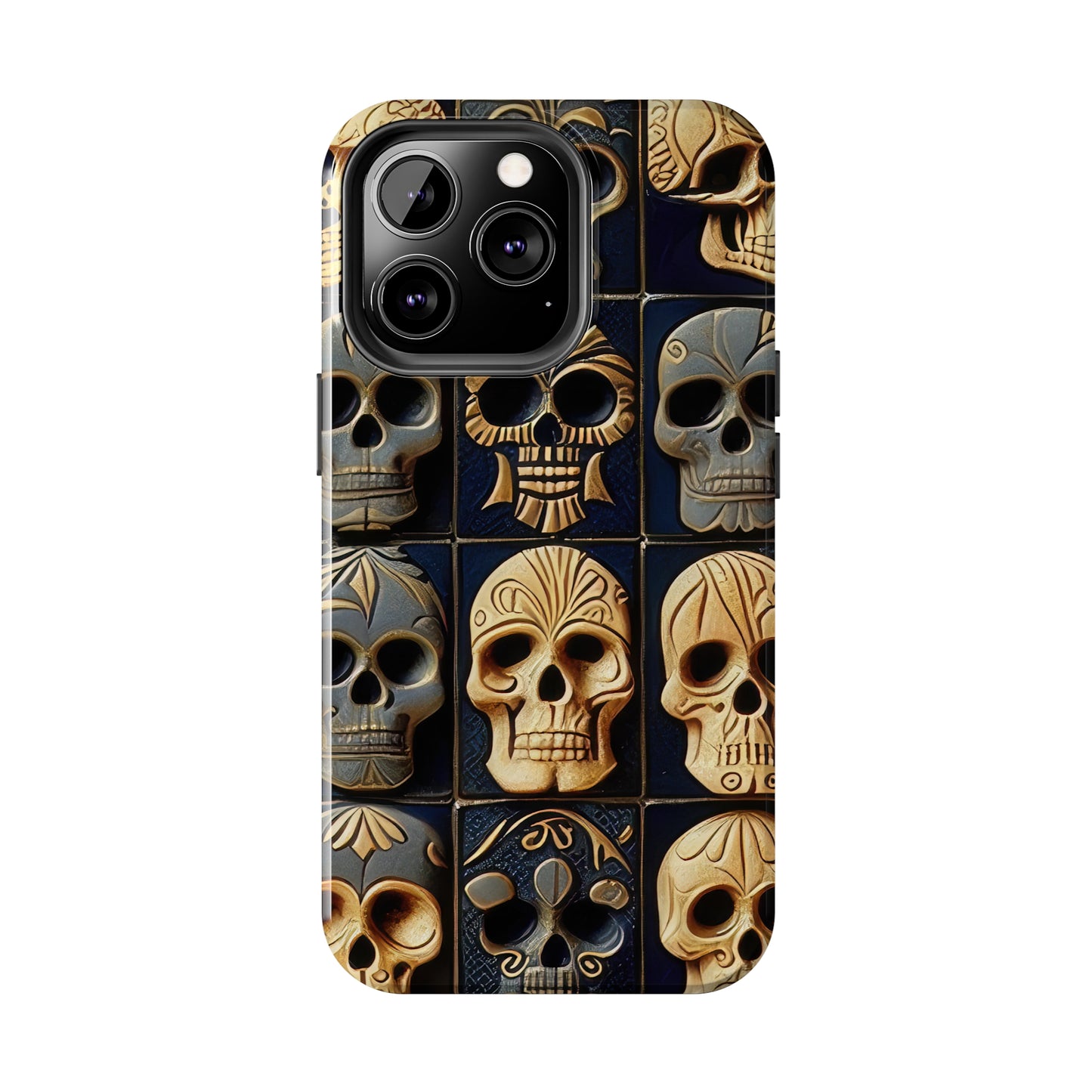 Metallic Chrome Skulls and classic Designed 17 Tough Phone Cases