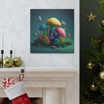 Beautiful Mushroom Luminating Colorful Bliss 4 Canvas Gallery Wraps