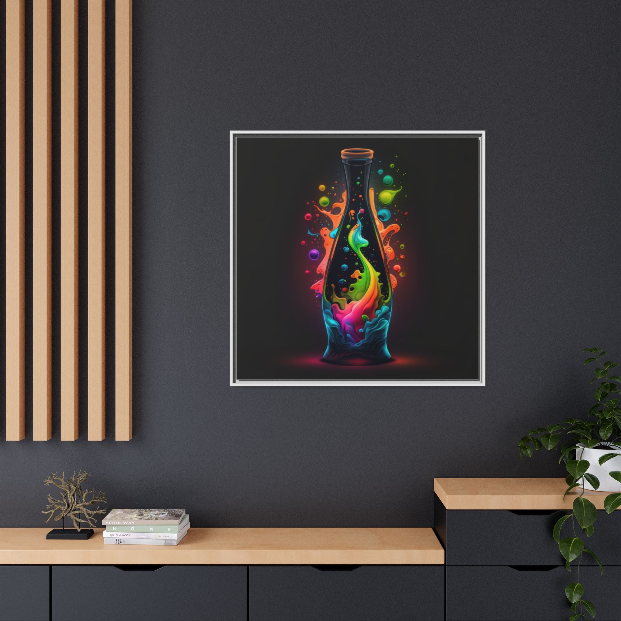 Chromatic Ascent, Art Print — Colorful Modern Wall Canvas