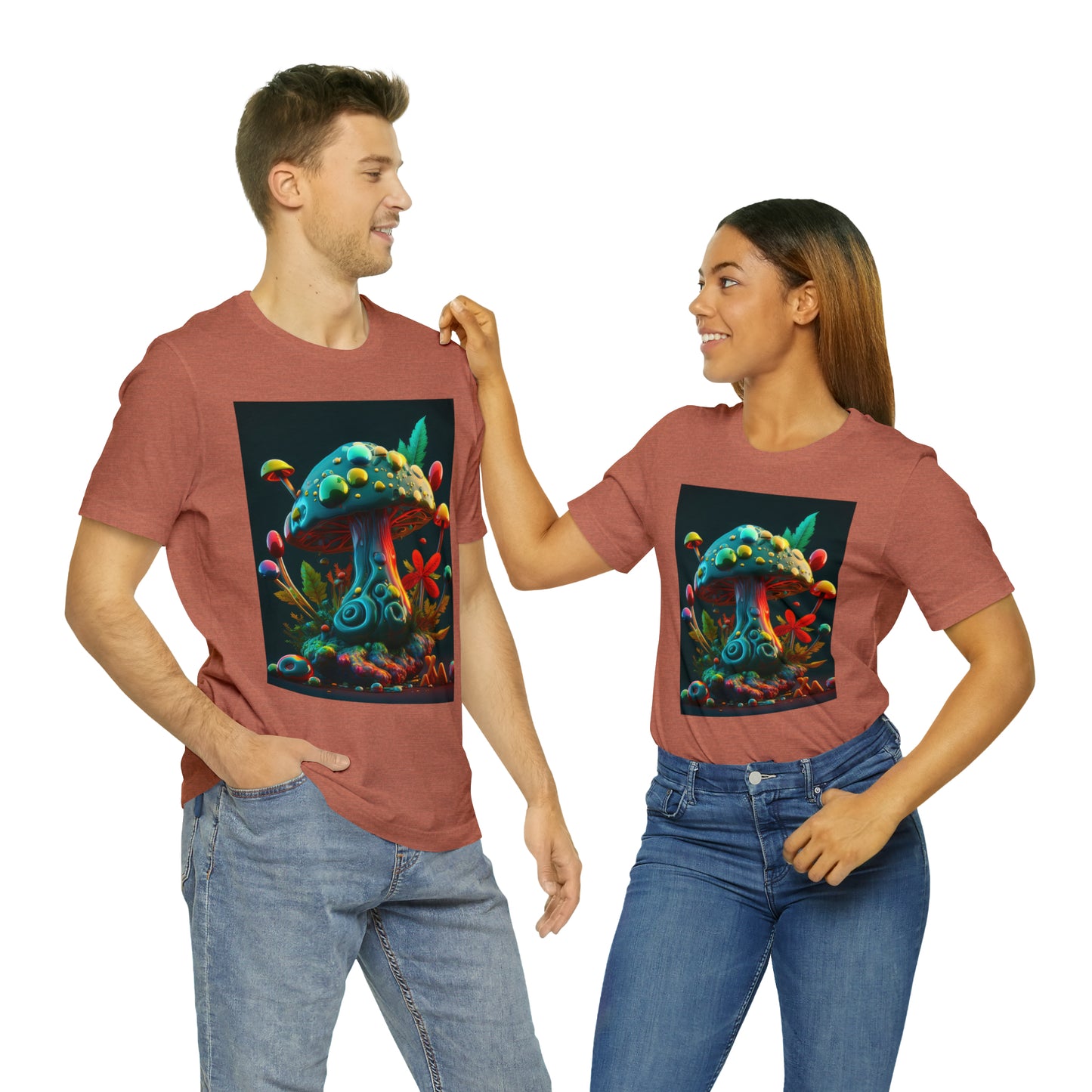 Hippie Mushroom Color Candy Style Design Style 5 Unisex Jersey Short Sleeve Tee