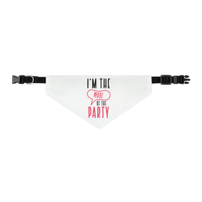 I'm The Woof Of The Party, By Art Designs, Dog Pet Bandana Collar