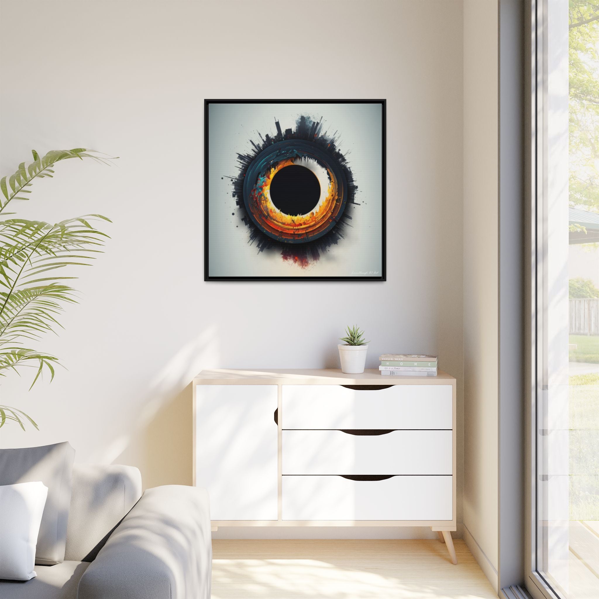 Eclipse of Industry, Art Print — Colorful Modern Wall Canvas