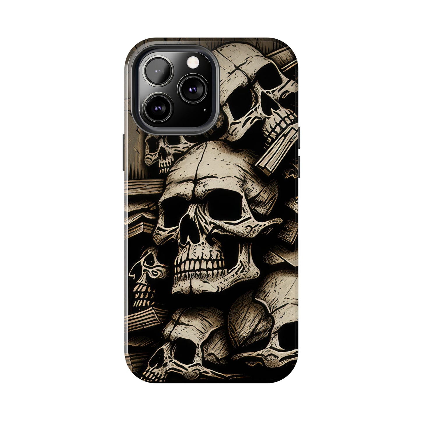 Metallic Chrome Skulls and classic Designed 14 Tough Phone Cases