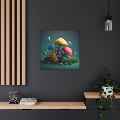 Beautiful Mushroom Luminating Colorful Bliss 4 Canvas Gallery Wraps