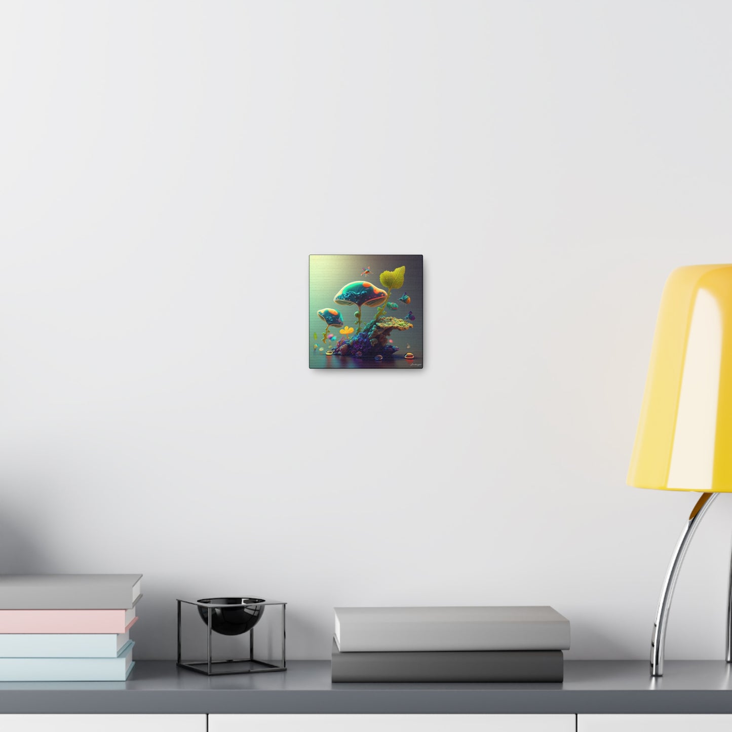 Beautiful Mushroom Luminating Colorful Bliss 6 Canvas Gallery Wraps