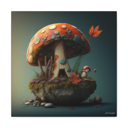 Beautiful Fairy Mushroom Home  Canvas Gallery Wraps