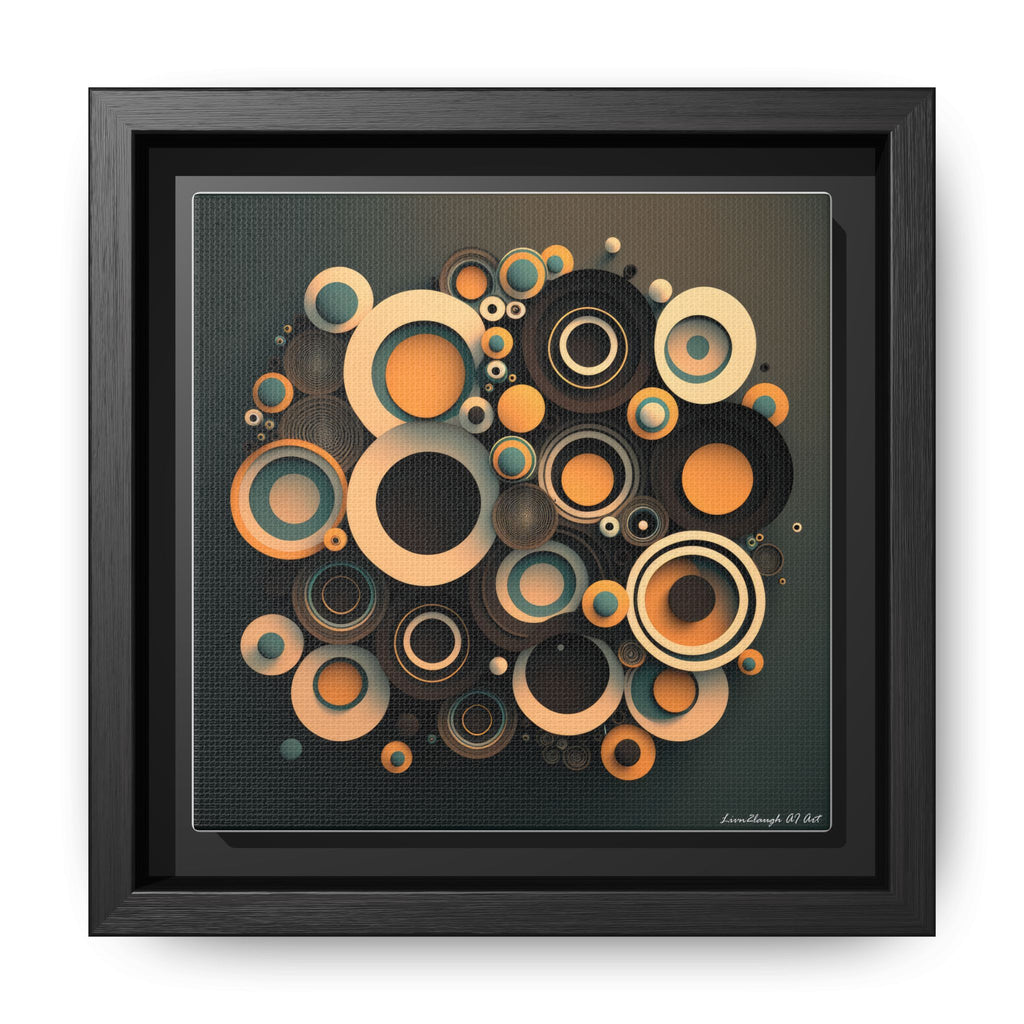 Concentric Harmony, Art Print — Colorful Modern Wall Canvas