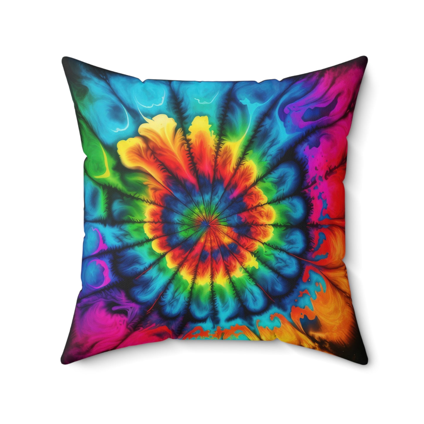 Bold And beautiful Tie Dye Style Two Spun Polyester Square Pillow