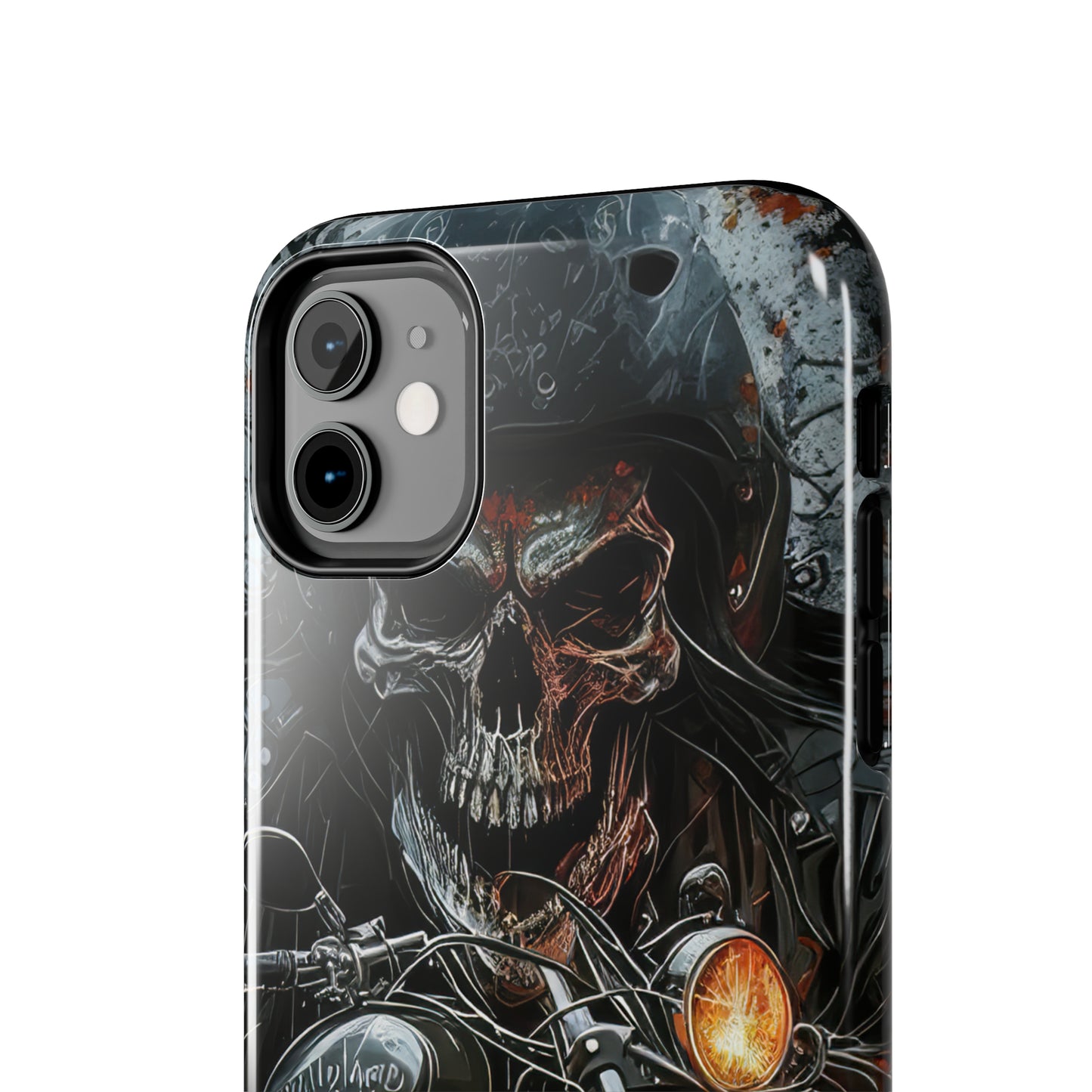 Skull Motorcycle Rider, Ready to Tear Up Road On Beautiful Bike 6 Tough Phone Cases